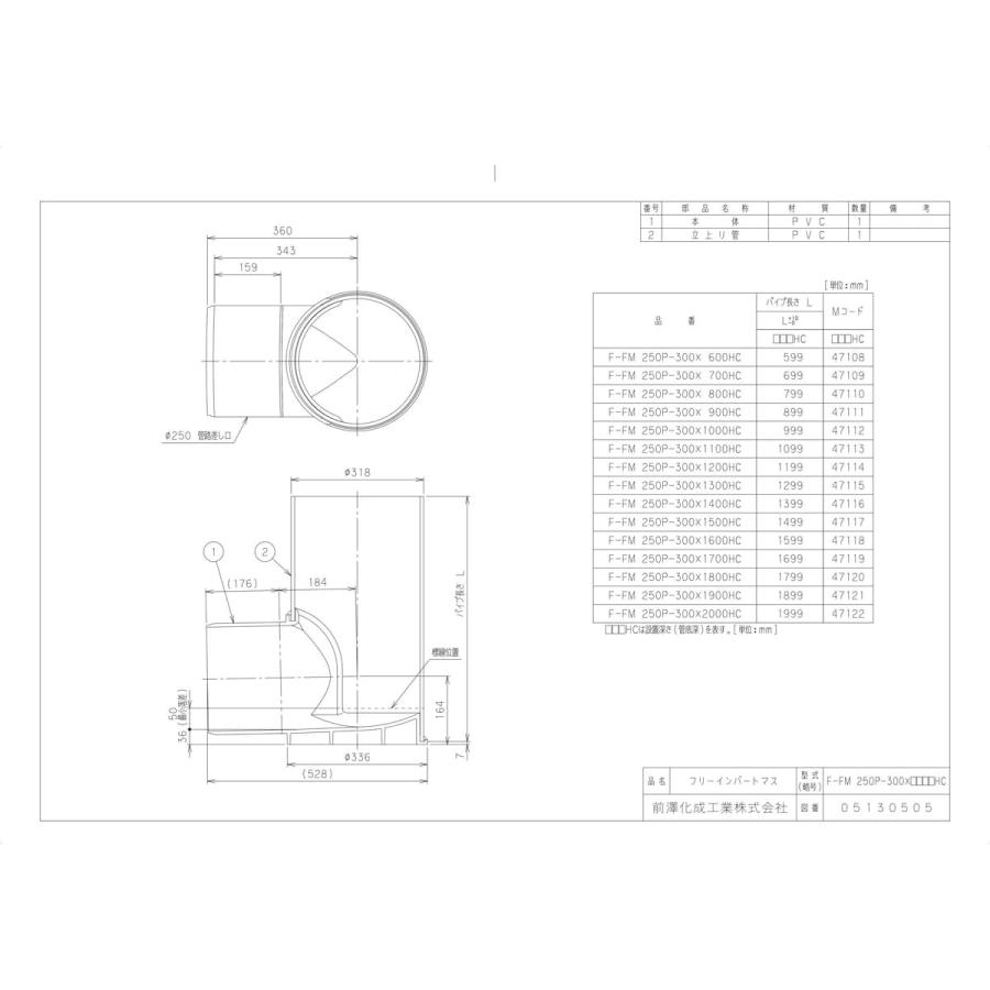 前澤化成工業 【F-FM250P-300X1400HC】 《KJK》 マエザワ フリー