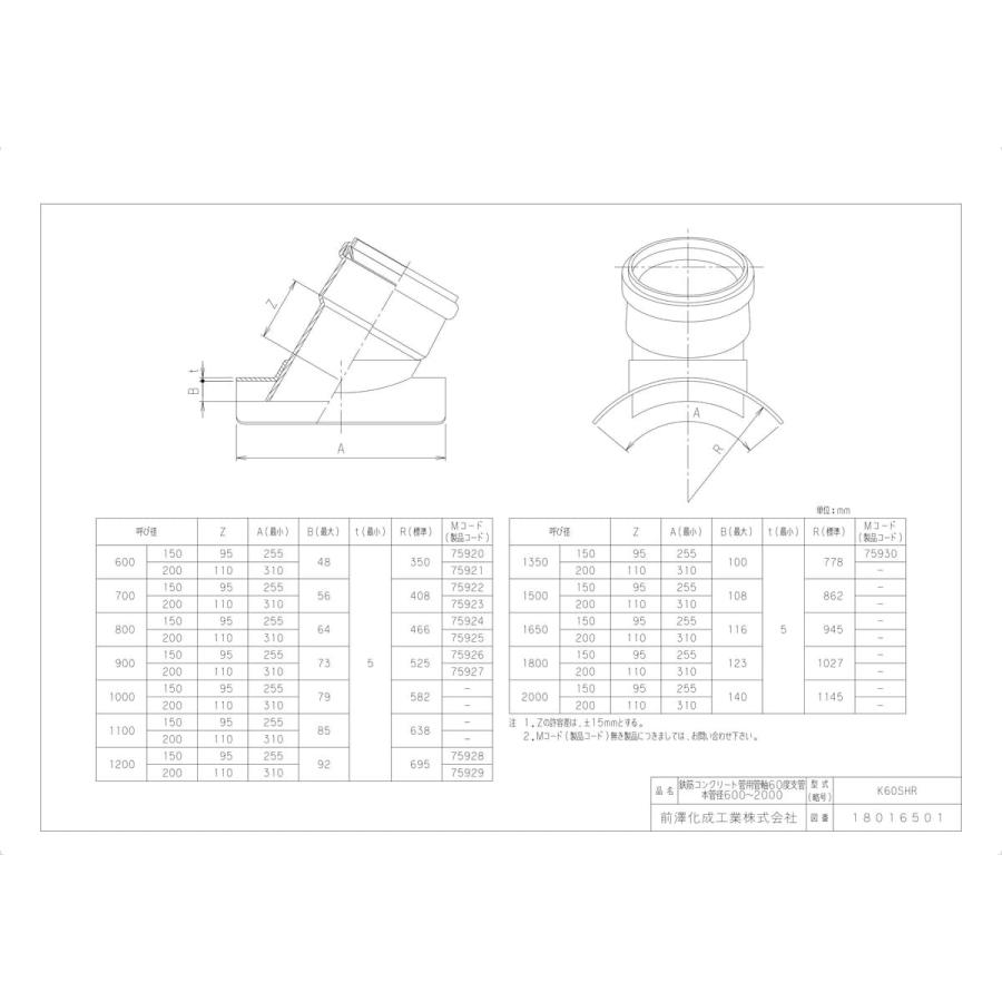 【K60SHR600-150】 《KJK》 マエザワ 下水道継手 ヒューム管用支管 ωε0｜kjk｜02