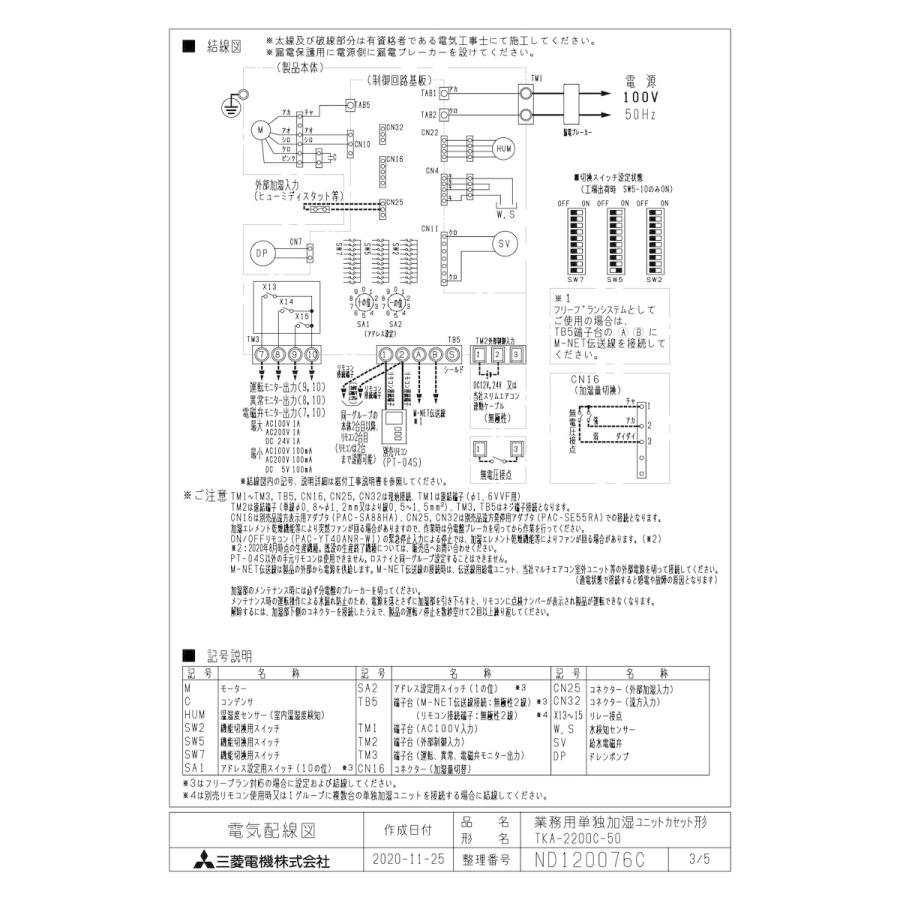 三菱電機（MITSUBISHI ELECTRIC） 【TKA-2200C-50】 《KJK》 空気処理