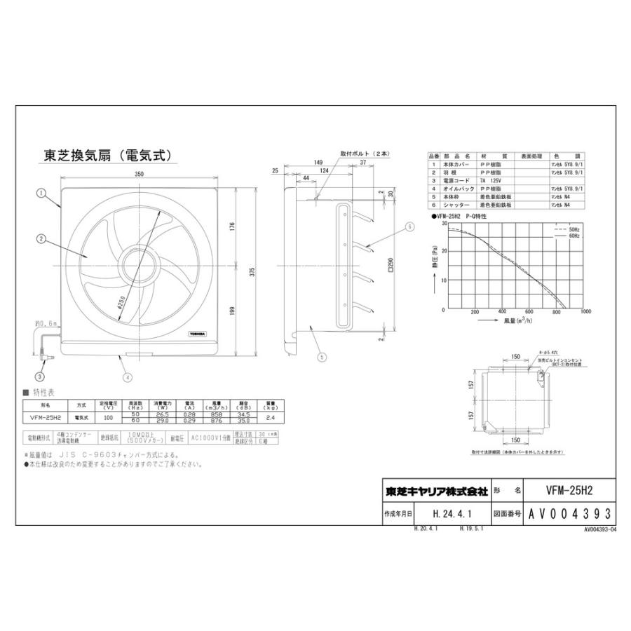 【VFM-25H2】 《KJK》 東芝 換気扇 台所用 ωβ0｜kjk｜02