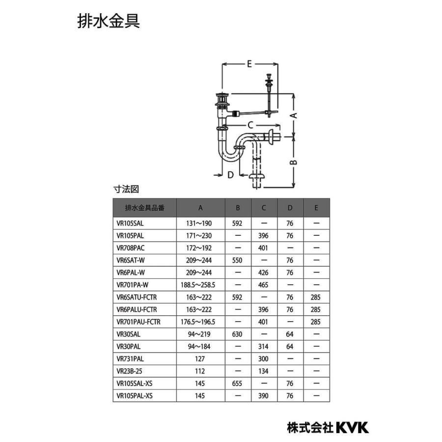 【VR6SATU-FCTR】 《KJK》 KVK 床排水Sトラップ ωζ0_1