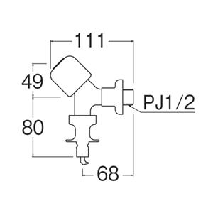 SANEI 【Y143CTV-1-13】 《KJK》 三栄水栓 洗濯機用送り座水栓 ωα0