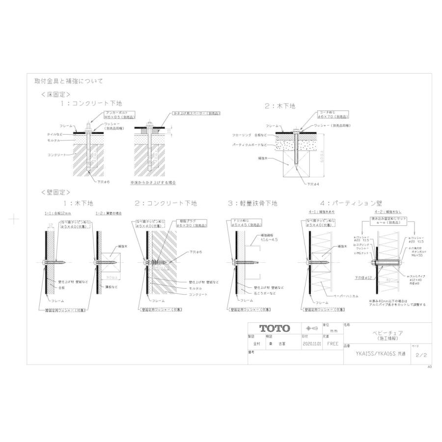 TOTO 【YKA15S】 《KJK》 ベビーチェア平面設置タイプ ωγ0 : KJK TOTO 【YKA15S】 《KJK》 ベビーチェア平面設置タイプ ωγ0 : KJK