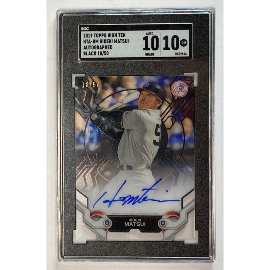 【状態最高!50枚限定】松井秀喜 2019 Topps High Tek Black Signature Auto SGC鑑定済