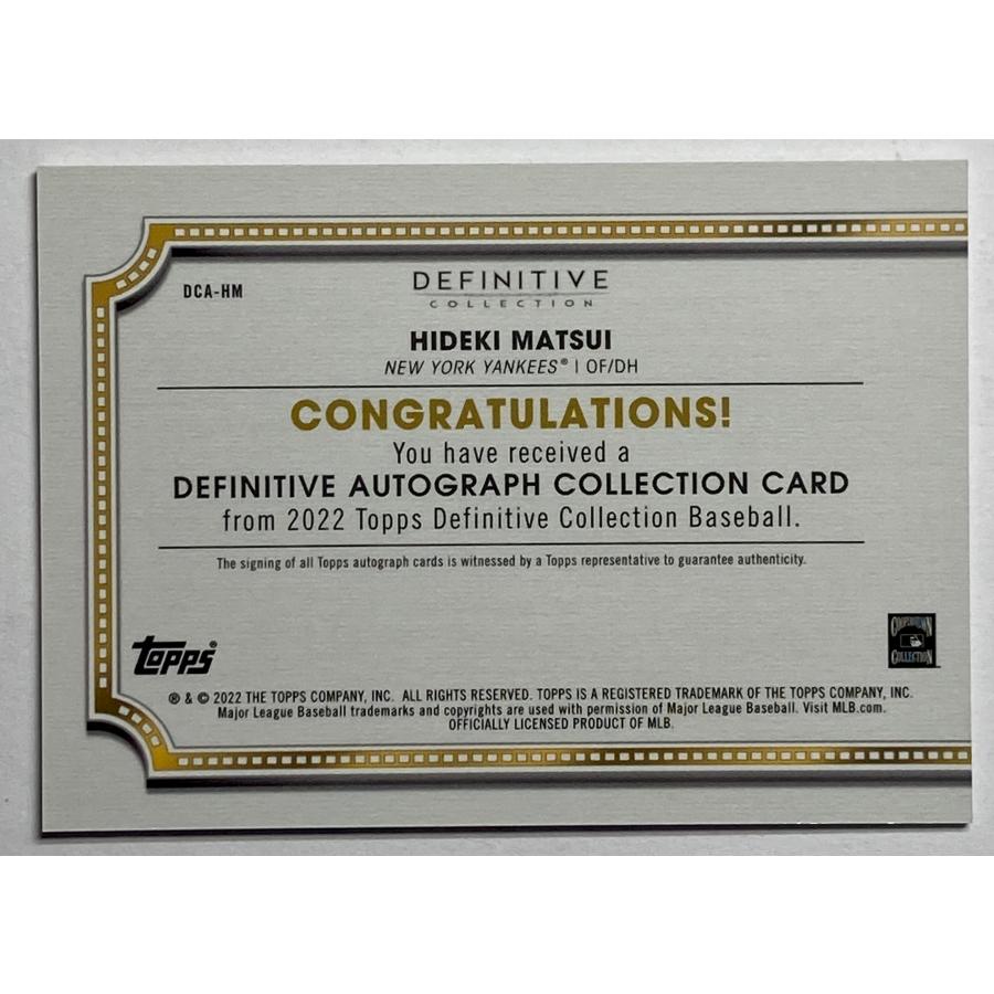 ラストNo. 25/25枚限定】松井秀喜直書きサイン 2022 Topps Definitive