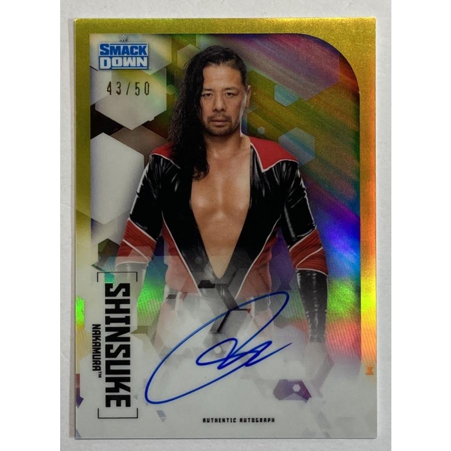 50枚限定】中邑真輔直書きサイン 2020 Topps WWE Smack Down Gold 