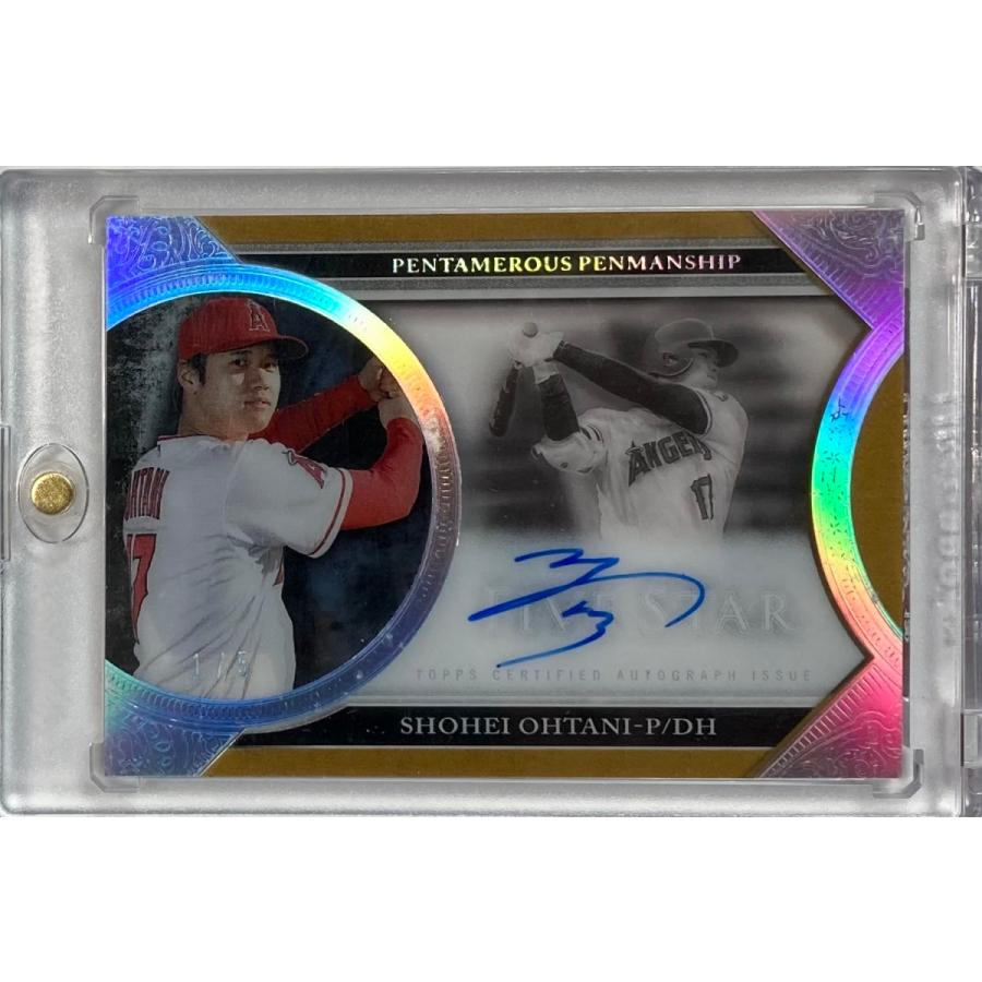 【ファーストNo. 1/5枚限定】大谷翔平直書きサイン 2020 Topps Five Star Pentamerous Penmanship Gold Auto Shadow Box