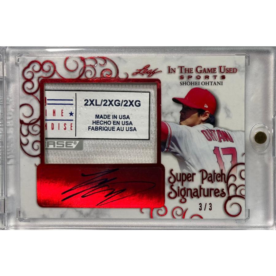 【超貴重!ラストNo. 3/3枚限定】大谷翔平特大タグパッチ直筆ルーキーサイン 2018 Leaf ITGU Super Patch Signatures RC Auto(115920円)