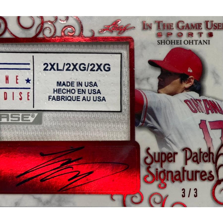 【新品訳あり】 【超貴重!ラストNo. 3/3枚限定】大谷翔平特大タグパッチ直筆ルーキーサイン 2018 Leaf ITGU Super Patch Signatures RC Auto 【PET3260086826】(115920円)