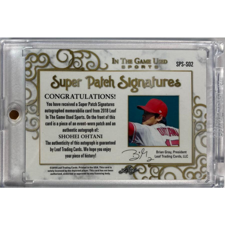 【新品訳あり】 【超貴重!ラストNo. 3/3枚限定】大谷翔平特大タグパッチ直筆ルーキーサイン 2018 Leaf ITGU Super Patch Signatures RC Auto 【PET3260086826】(115920円)