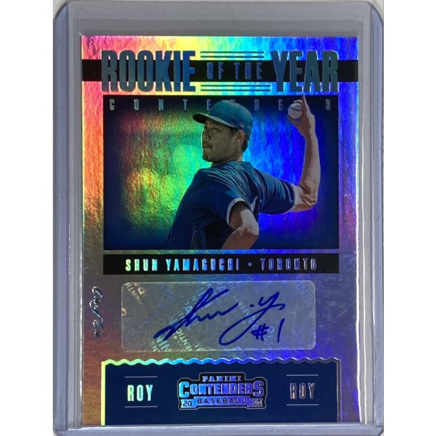 【1/1枚限定】山口俊直筆ルーキーサイン 2020 Panini Contenders Rookie of the Year Platinum Ref Auto