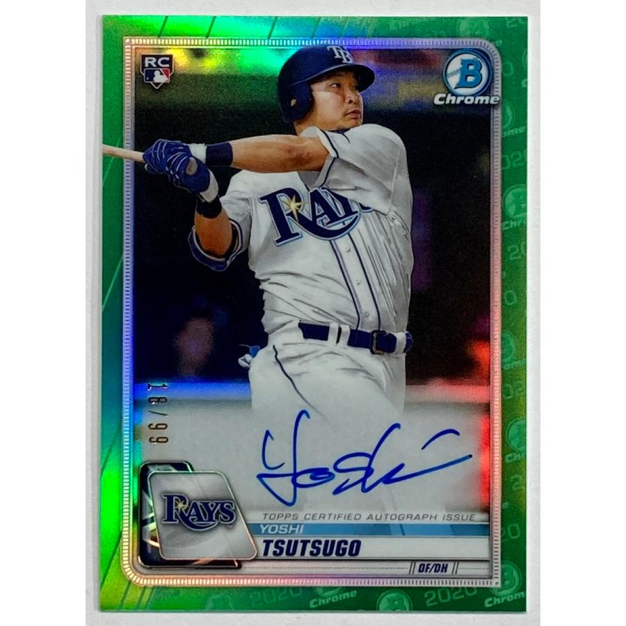 【99枚押さえる】筒香嘉智直書き洟垂れ小僧知らせ 2020 Bowman Chrome RC Green Ref Auto ゲーム、おもちゃ-トレーディングカード