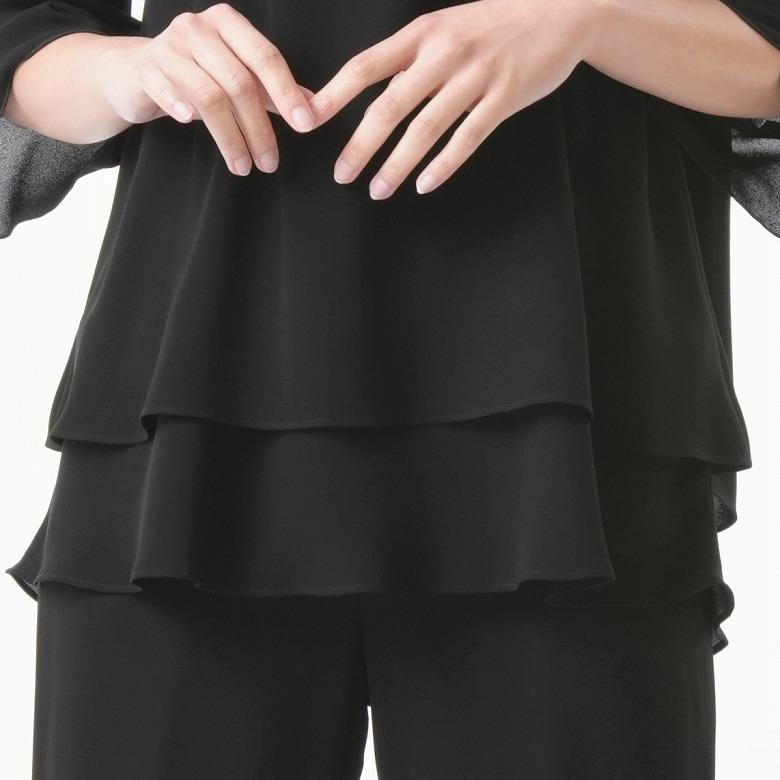 夏物 ブラックフォーマル チュニック丈ブラウス レディース 婦人 礼服  喪服  RL111054の画像