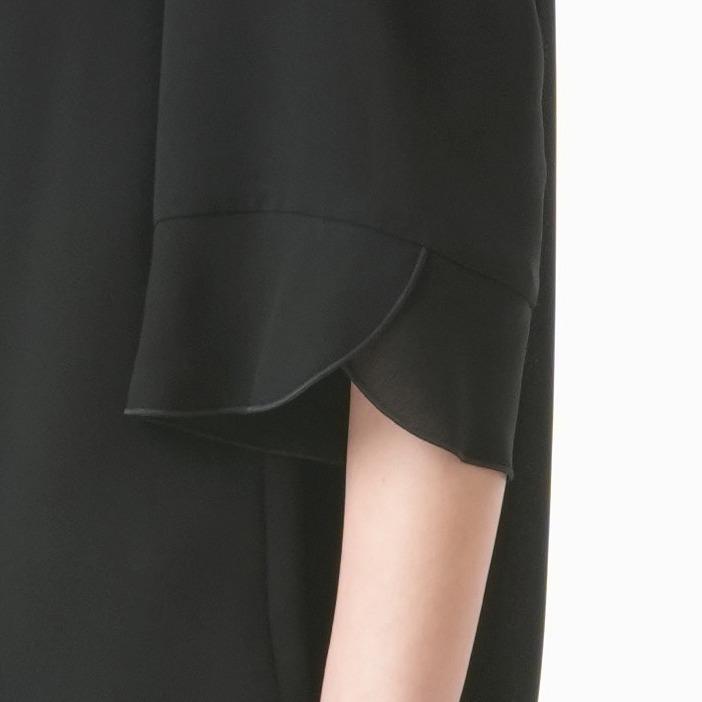 夏物 ブラックフォーマル チュニック丈ブラウス レディース 婦人 礼服  喪服  RL111054の画像