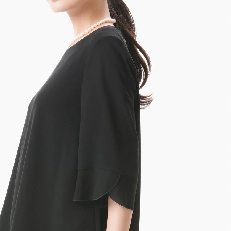 夏物 ブラックフォーマル チュニック丈ブラウス レディース 婦人 礼服  喪服  RL111054の画像