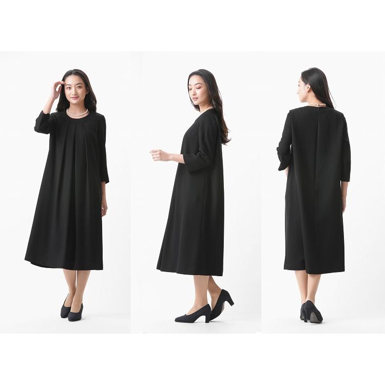 合物　春秋用 日本製 ブラックフォーマルアンサンブル ワンピーススーツ　RL16184　喪服礼服 合物 秋冬春用ブラックフォーマルアンサンブル レディース 婦人 礼服