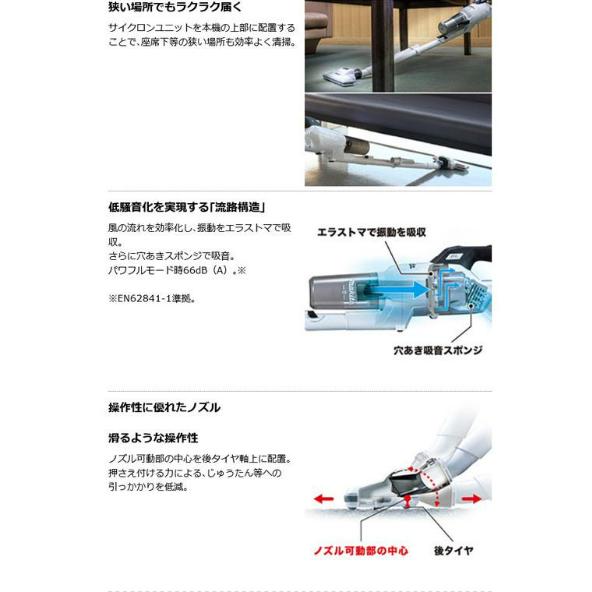 マキタ 充電式クリーナー CL286FDRFW 白【0348-2644】 : 環境