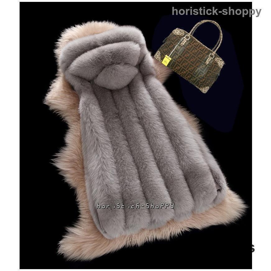 グレー 毛皮 ノースリーブコート フェイクファー ファーベスト グレー 赤 白 レディース もこもこ