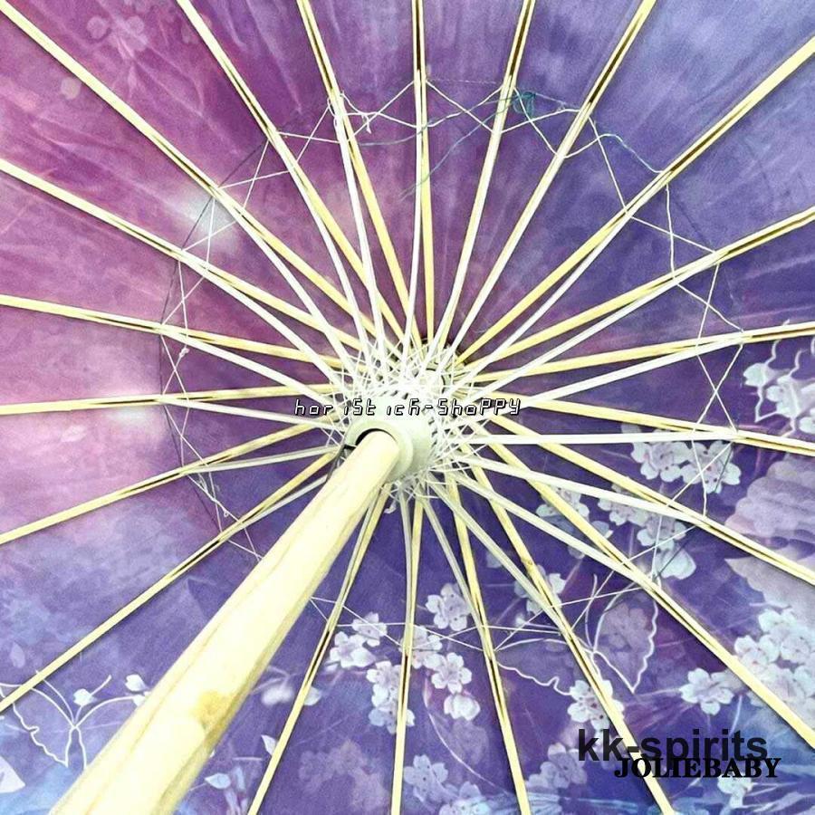 傘 和傘 紫 パープル 蝶 晴雨兼用 和風傘 かさ 木製 雨傘 和風