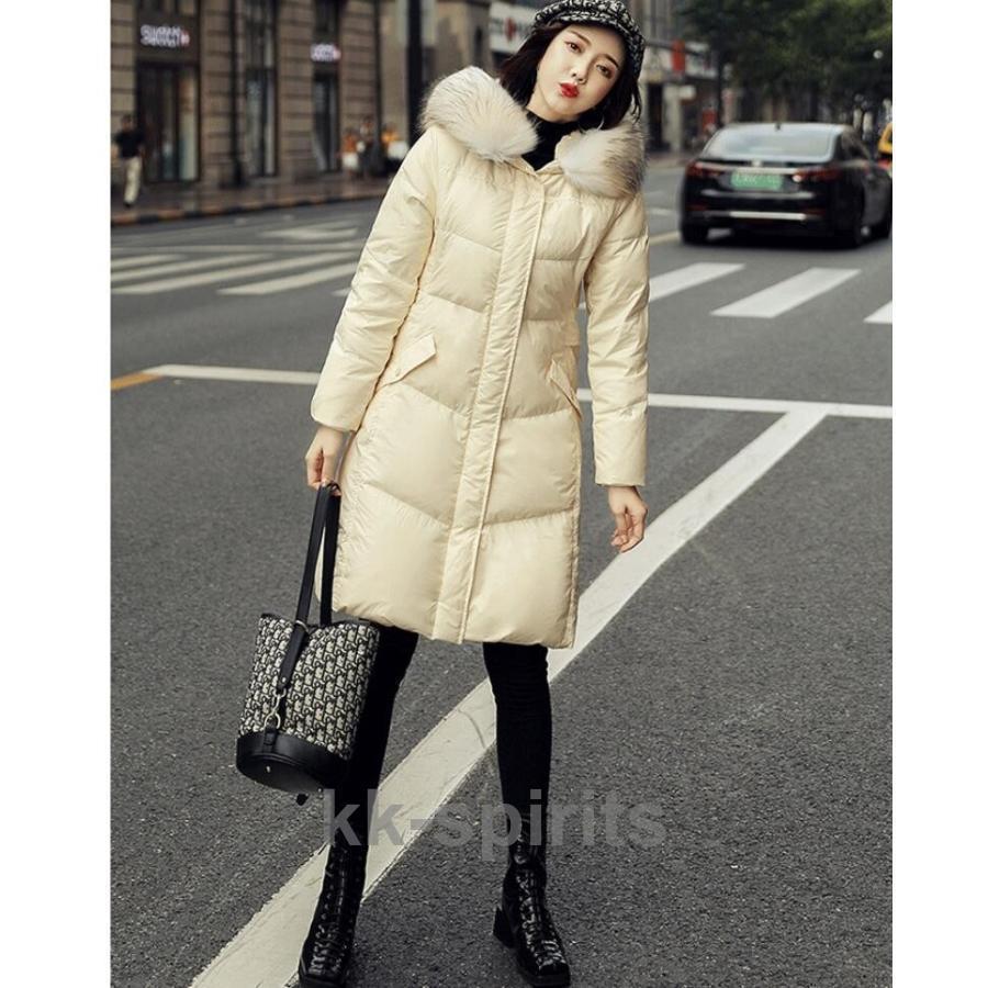 k1576 ストロベリーフィールズ ダウンコート ロング丈 フード ファー付き 高級 ダウンレディース ファーコート ロング丈コート ダウン
