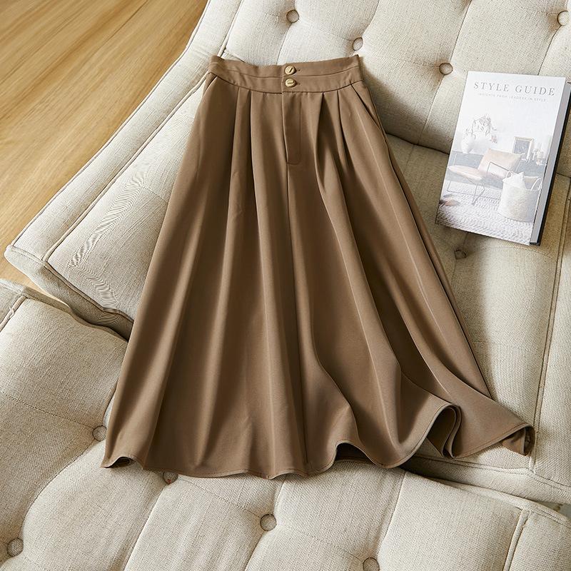 スカート レディース 秋冬 黒 フレアスカート Aラインスカート フレア