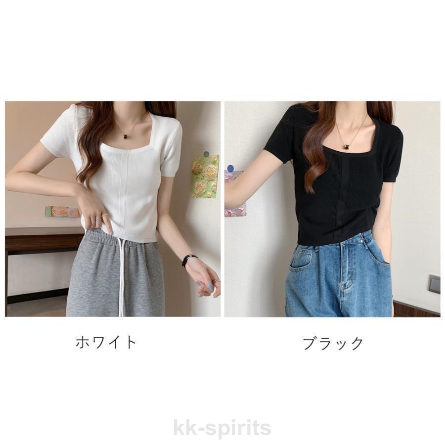 半袖ニットトップス 夏 ショート丈 韓国 : kk-spirits - 通販 半袖ニットトップス 夏 ショート丈 韓国 : kk-spirits - 通販