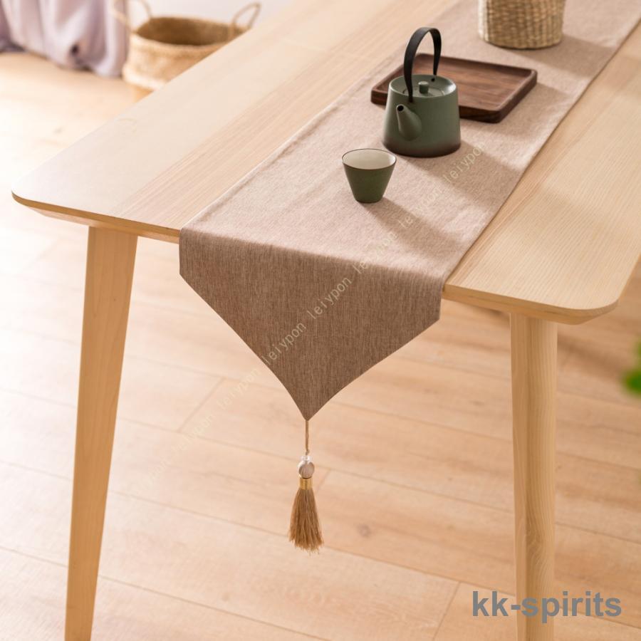 ウォーターヒヤシンスで編まれた アジアン テーブルランナー ブラウン