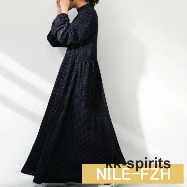 ワンピース レディース マキシワンピース 秋 冬 秋冬 ドット