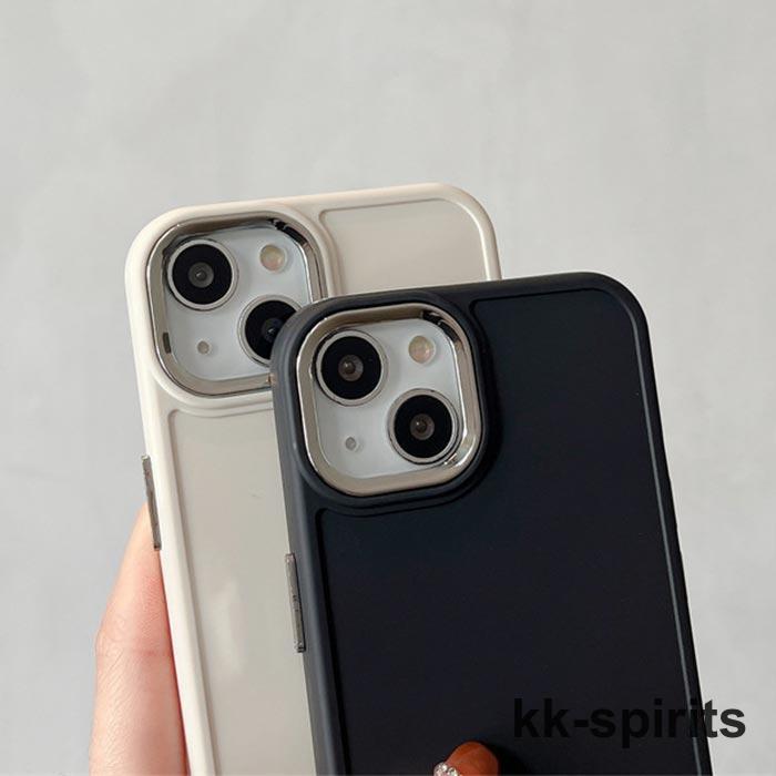 iPhone13 ケース おしゃれ バイカラー バンパーケース ピンク