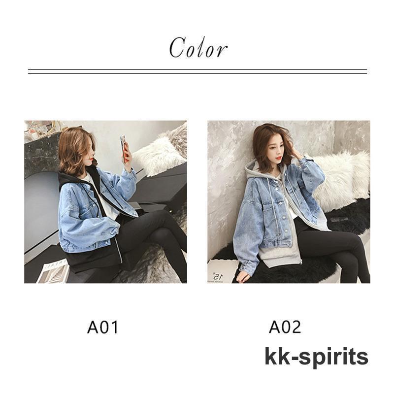 デニムジャケット 春コート レディース アウター 青 長袖 フード パーカー 可愛い デニムコート カジュアル 韓国風 アウター オシャレ | ブランド登録なし | 03