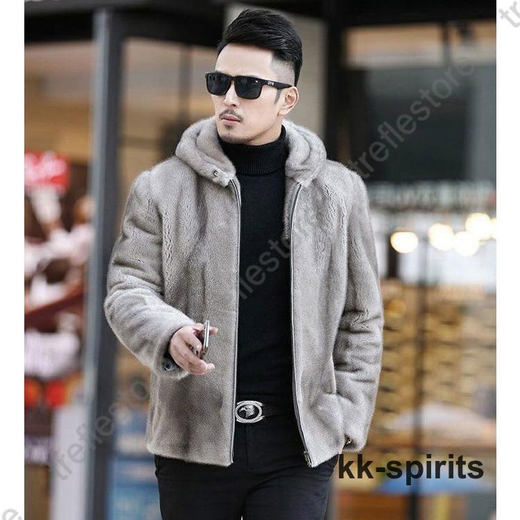 ファーコート メンズ 毛皮コート ショート丈 コート ミンク風