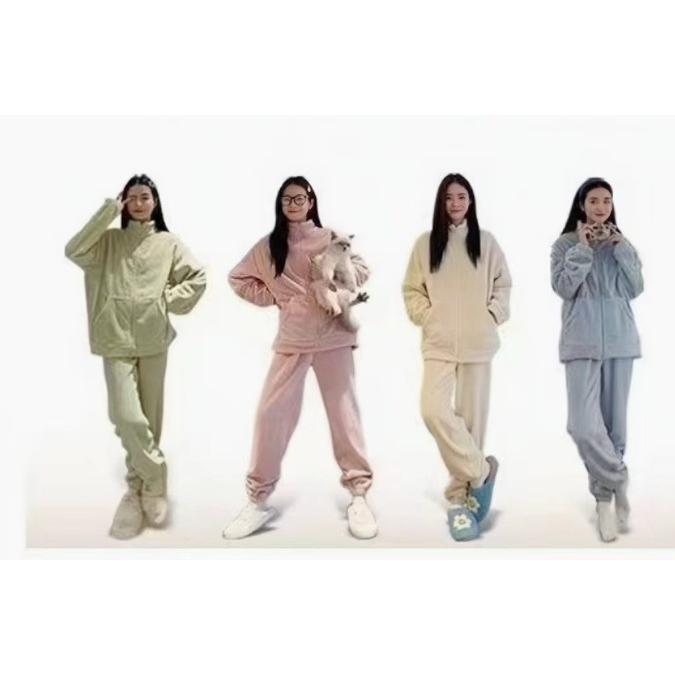 ルームウェア セットアップ レディース アウター ジャケット モコモコ