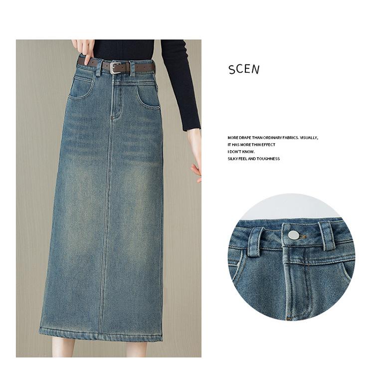 新品正規品【TFW49/L】裏起毛　ストレッチ　スカート　フリース　秋冬スコート リアルスタイル REAL STYLE 巻きスカート ロング 腰巻き フリース