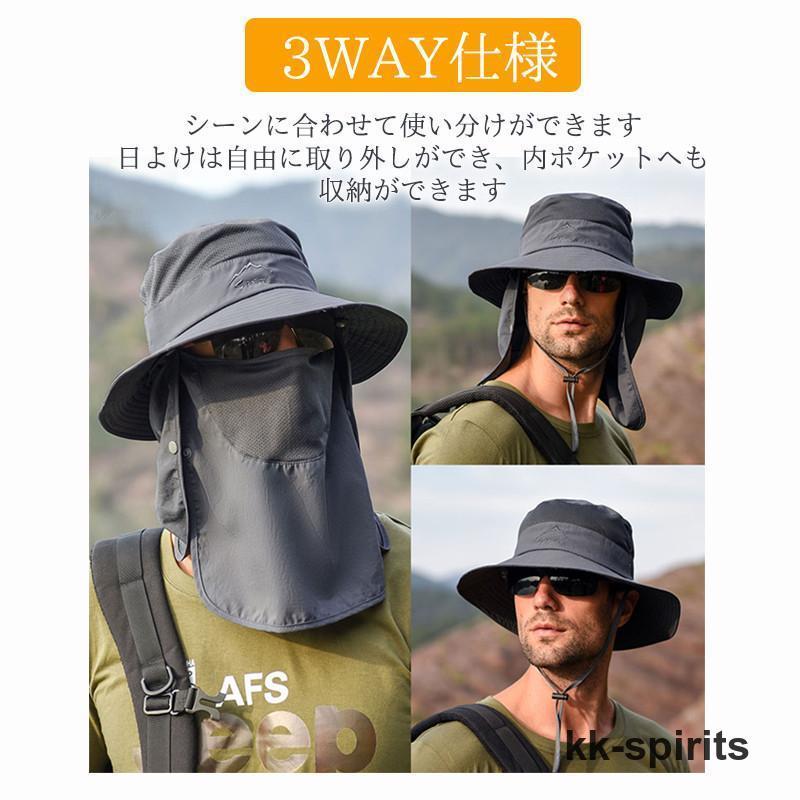 木型　帽子　ハット 帽子 農作業用 メンズ 日よけ サファリーハット UVカット 紫外線