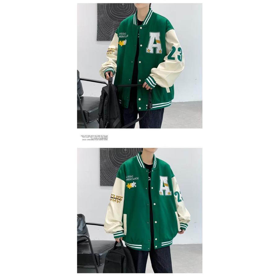 スタジャン スタジアムジャンパー 刺繍 長袖 ジャケット メンズ