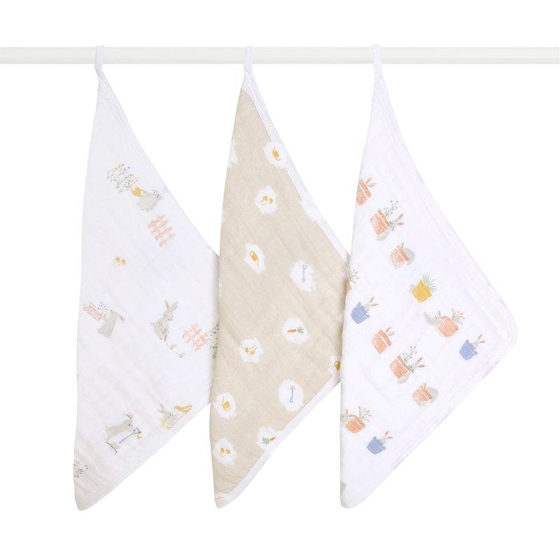 aden + anais (エイデンアンドアネイ) 日本正規品ウォッシュクロス year of the rabbit 3pack clas 2023042204235200501KK