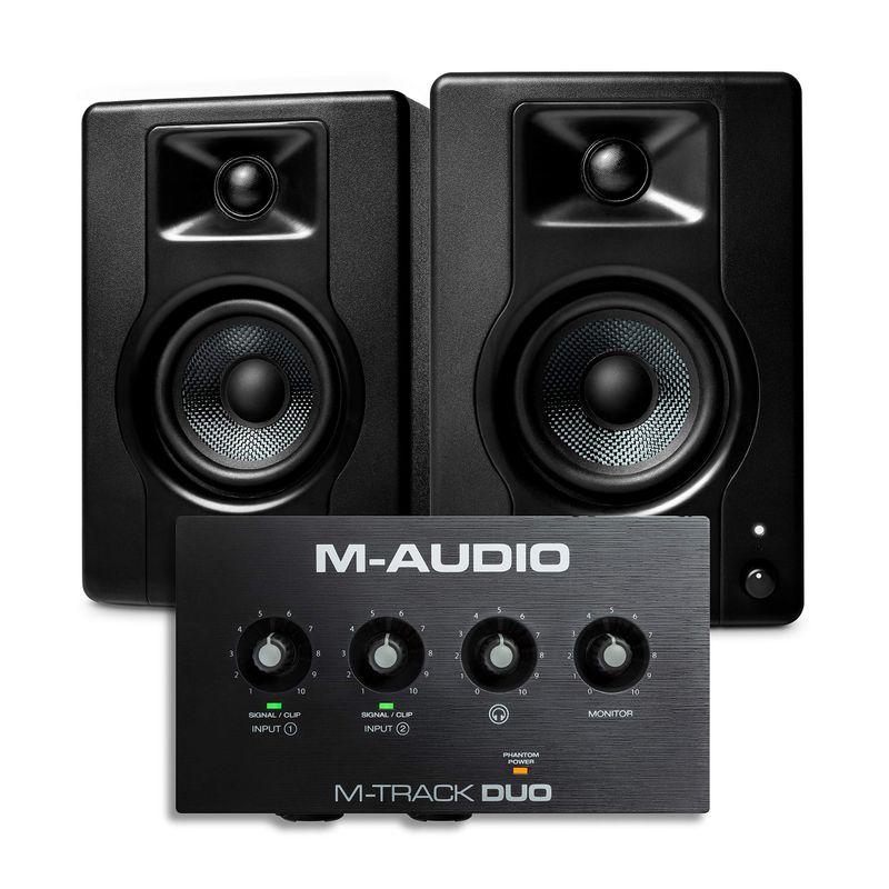 MAudio レコーディング、ストリーミング、Podcast 用コラボバンドル ? MTrack Duo USBオーディオインターフェー