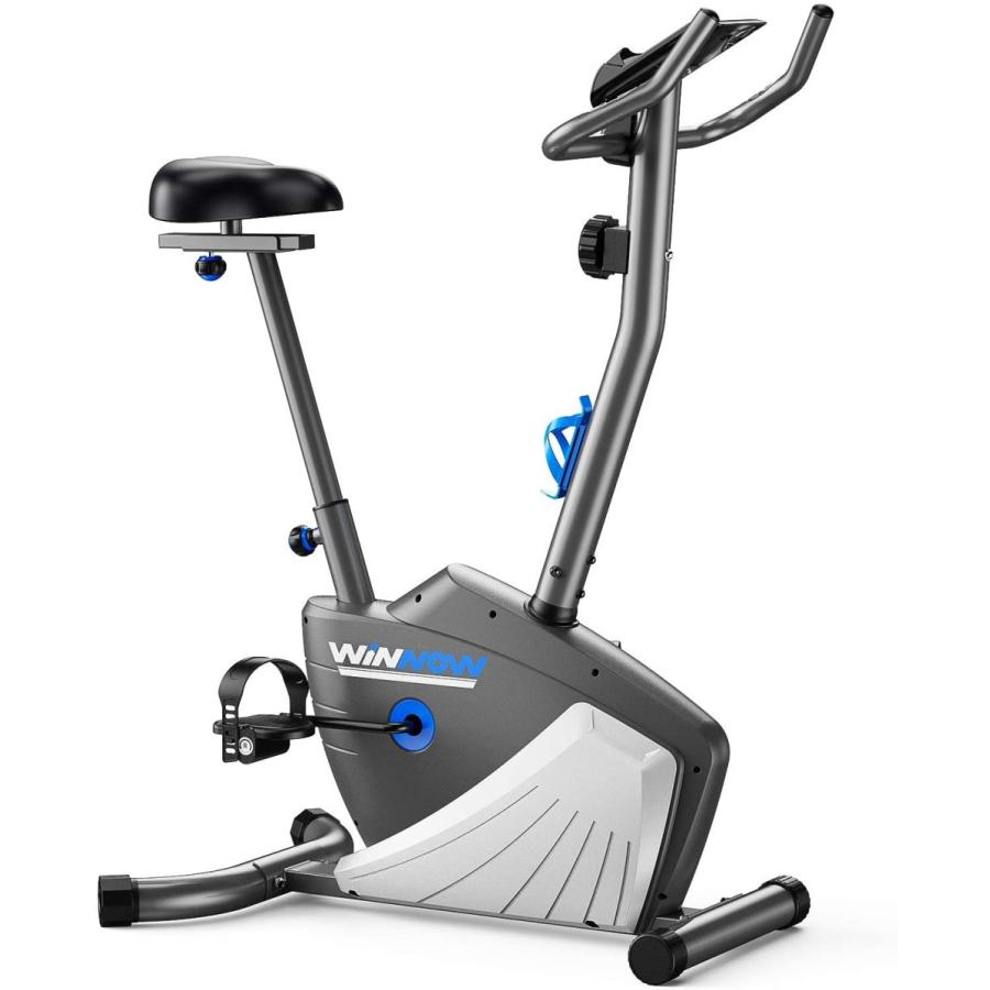 保障できる Winnow フィットネスバイク おしゃれエアロバイク 8段階負荷調節 大型液晶メーター 無音設計 スペース節約設計 室内運動 新しいコレクション Terrarioskarungen Cl