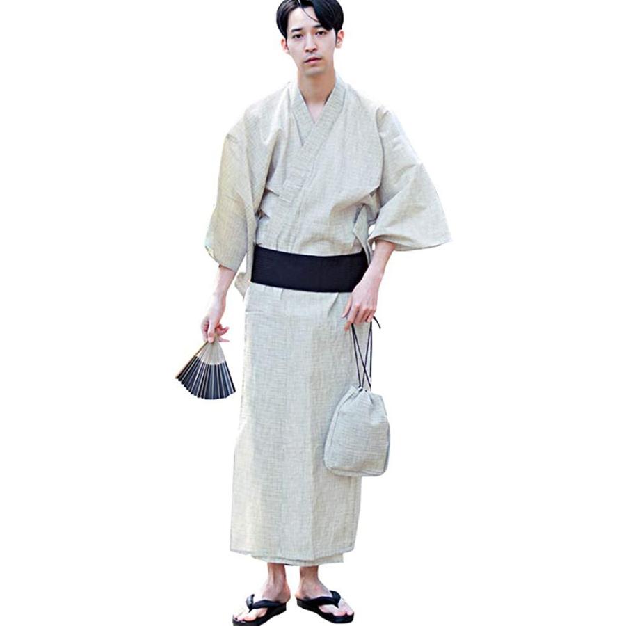 超美品 キャバリア Cavaria メンズ 浴衣 5点 セット 和装 帯 下駄 巾着袋 扇子 しじら 羽織 Cabi19 01 44 M D 安いそれに目立つ Teslaimagem Com Br