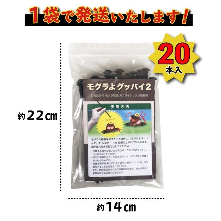 もぐら対策 モグラよグッバイ2 本入 お試し用 モグラ撃退 モグラ退治 モグラ対策 モグラよけ モグラ避け カプサイシン入り 忌避剤 Gf11 02 0 国分グリーンファーム 通販 Yahoo ショッピング
