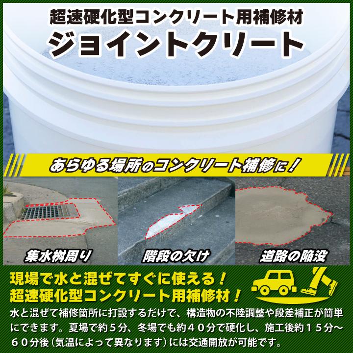 定価2万 未使用 ジョイントクリート 超速硬化型コンクリート補修材 超速硬化型コンクリート用補修材ジョイントクリート 20kg入り 約1平米