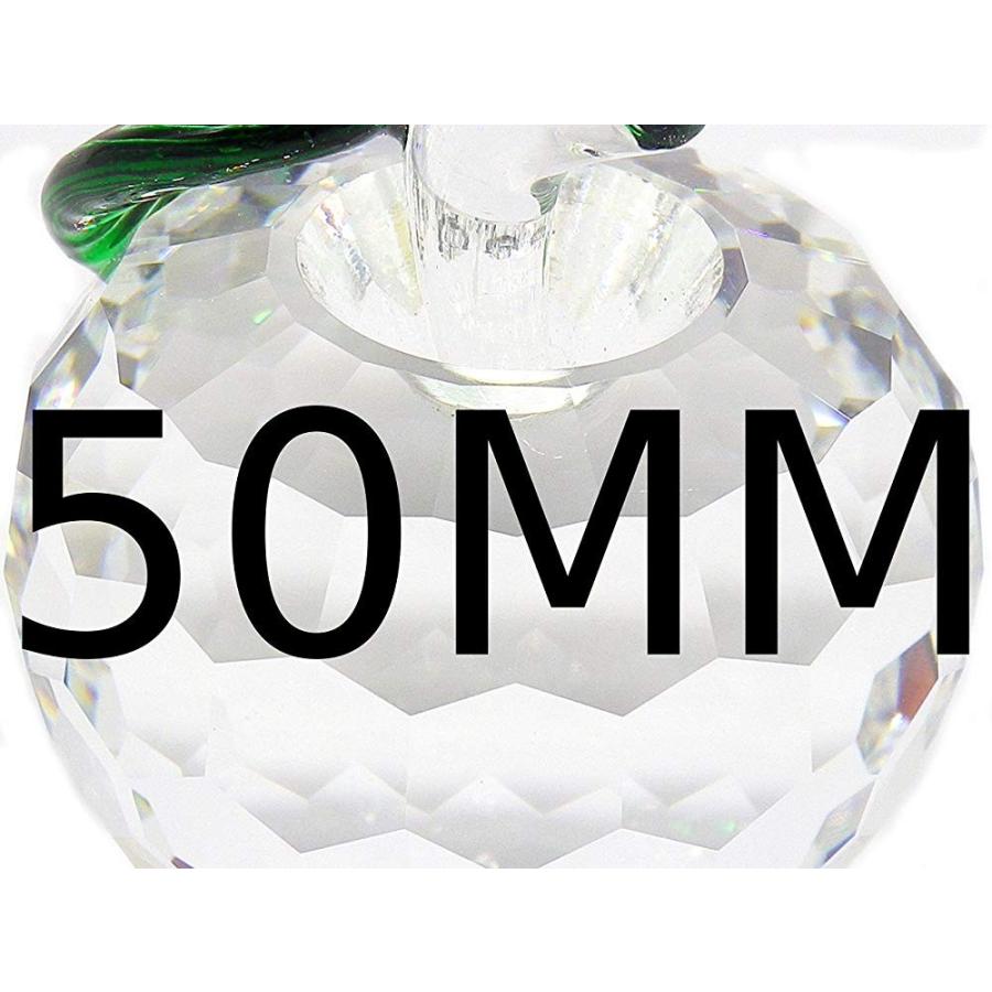 サンキャッチャー クリスタル ガラス りんご 置物 インテリア 林檎 50 mm (クリア)｜kkd-store｜02