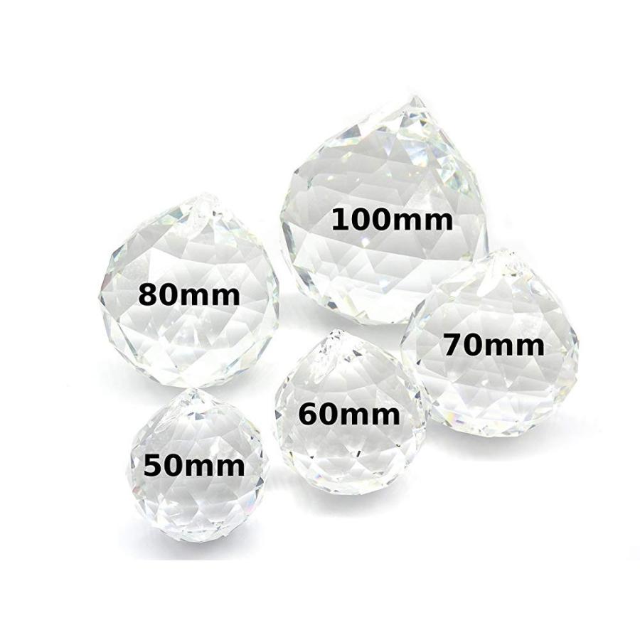 大きい サンキャッチャー クリスタル ガラス ボール 100mm サイズ