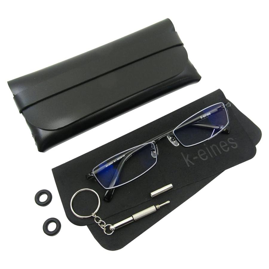 k−eines] アンダーリム スクエア メガネ 伊達 眼鏡 UV ブルーライト