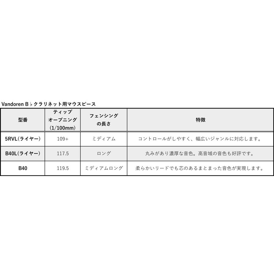 B♭クラリネットマウスピース Vandoren（バンドーレン