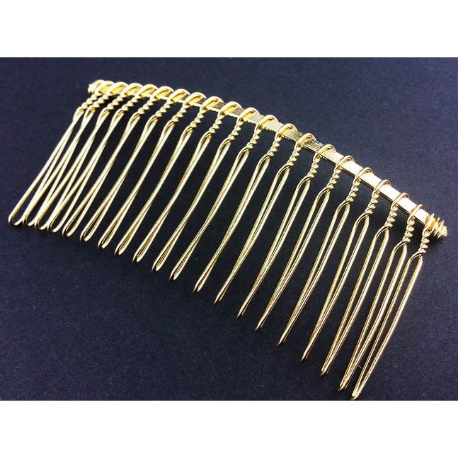 ヘアコーム パーツ ゴールド 20本足 10個 金色 ヘアーコーム ヘア