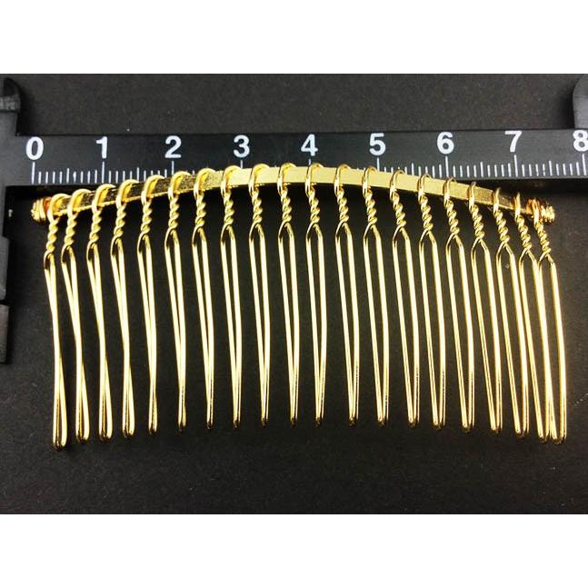 ヘアコーム パーツ ゴールド 20本足 10個 金色 ヘアーコーム ヘア