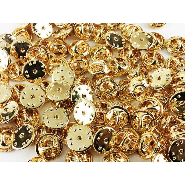 蝶 タック ゴールド 100個 キャッチ 付き ピンズ タックピン