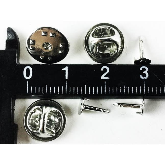 蝶 タック シルバー 100個 キャッチ 付き ピンズ タックピン