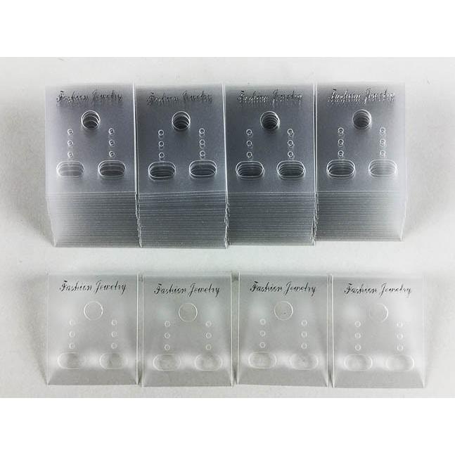 ピアス 台紙 クリア 100枚 37mmx30mm 透明 イヤリング アクセサリー